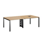 Конферентна маса Monaco, 2400 х 1200 х 750 mm, плот бряст, черни метални крака