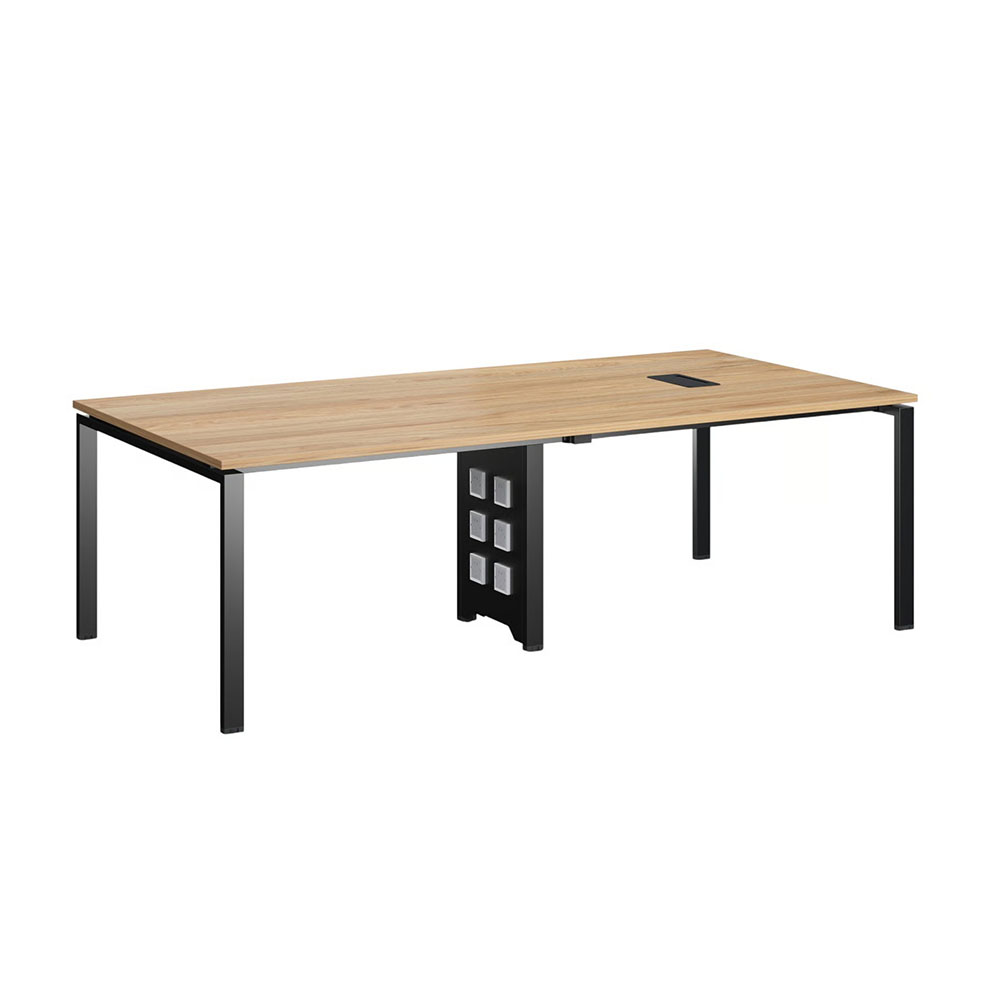 Конферентна маса Monaco, 2400 х 1200 х 750 mm, плот бряст, черни метални крака